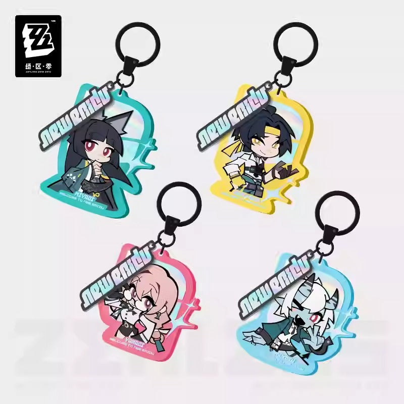 Zenless Zone Zero New Eridu Themed Hollow Special Operations Section 6 Acrylic Chibi Character Keychains Preorder