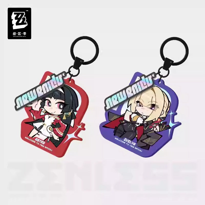 Zenless Zone Zero New Eridu Themed Stars of Lyra Acrylic Chibi Character Keychain Preorder