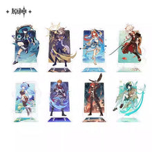 Load image into Gallery viewer, Genshin Impact Genius Invokation TCG Themed Acrylic Phone Holder Preorder
