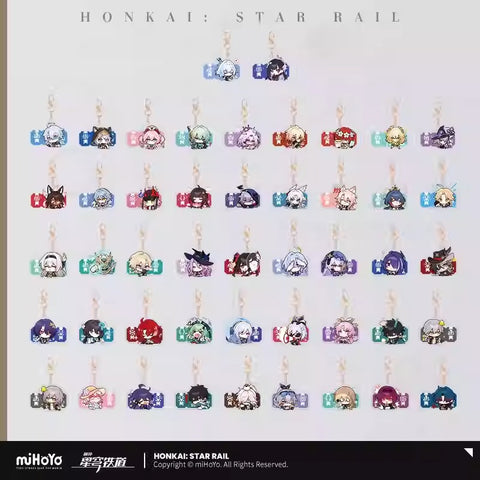Honkai: Star Rail Pom Pom Exhibition Hall Themed Acrylic Keychain