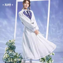 Load image into Gallery viewer, Genshin Impact Kamisato Ayato Themed Long Pleated Skirt Preorder
