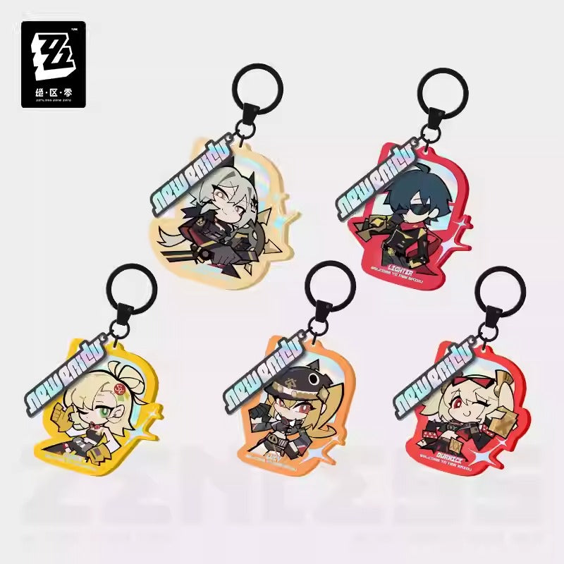 Zenless Zone Zero New Eridu Themed Sons of Calydon Acrylic Chibi Character Keychains Preorder