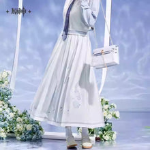 Load image into Gallery viewer, Genshin Impact Kamisato Ayato Themed Long Pleated Skirt Preorder
