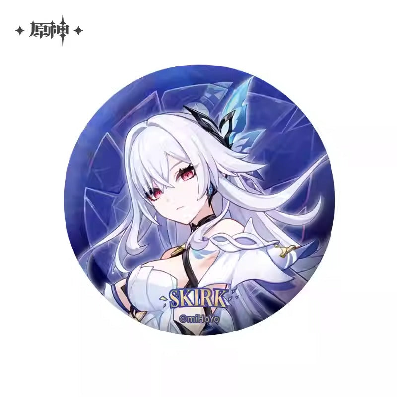 Genshin Impact Void Star Themed Skirk Character Badge and Stand