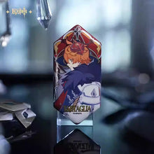 Load image into Gallery viewer, Genshin Impact The Eleven Fatui Harbingers Themed Embossed Silver Badge Preorder
