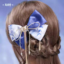 Load image into Gallery viewer, Genshin Impact Kamisato Ayato Themed Bow Hair Accessory Preorder
