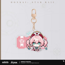 Load image into Gallery viewer, Honkai: Star Rail Pom Pom Exhibition Hall Themed Acrylic Keychain
