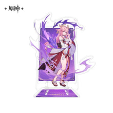 Load image into Gallery viewer, Genshin Impact Genius Invokation TCG Themed Acrylic Phone Holder Preorder
