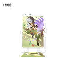 Load image into Gallery viewer, Genshin Impact Genius Invokation TCG Themed Acrylic Phone Holder Preorder
