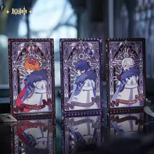 Load image into Gallery viewer, Genshin Impact The Eleven Fatui Harbingers Themed Reflective Card Preorder
