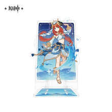 Load image into Gallery viewer, Genshin Impact Genius Invokation TCG Themed Acrylic Phone Holder Preorder

