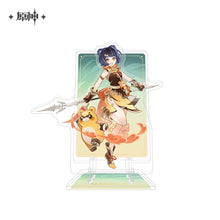 Load image into Gallery viewer, Genshin Impact Genius Invokation TCG Themed Acrylic Phone Holder Preorder
