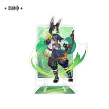 Load image into Gallery viewer, Genshin Impact Genius Invokation TCG Themed Acrylic Phone Holder Preorder
