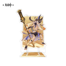 Load image into Gallery viewer, Genshin Impact Genius Invokation TCG Themed Acrylic Phone Holder Preorder
