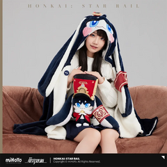 Honkai: Star Rail Pom Pom Plush Shawl Blanket