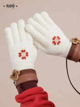 Load image into Gallery viewer, Genshin Impact Klee Themed Plush Scarf and Gloves Preorder

