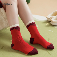 Load image into Gallery viewer, Genshin Impact Klee Themed Socks Set of 3 Preorder
