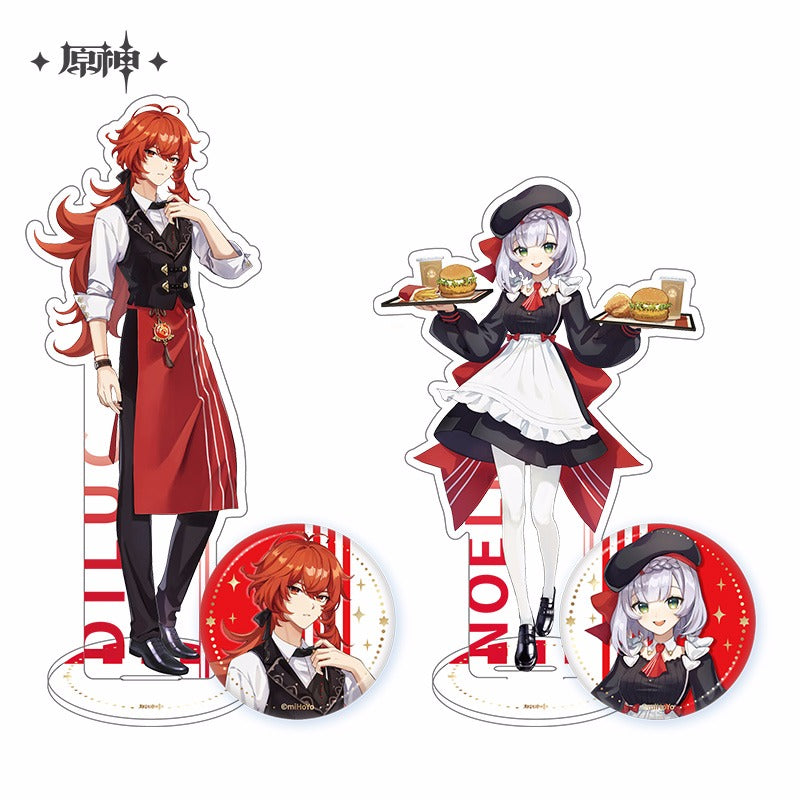 Genshin Impact KFC Collab Acrylic Character Stands and Badges
