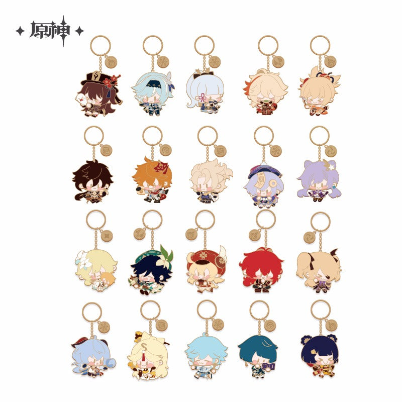 Genshin Impact Metal Keychain Multiple Characters