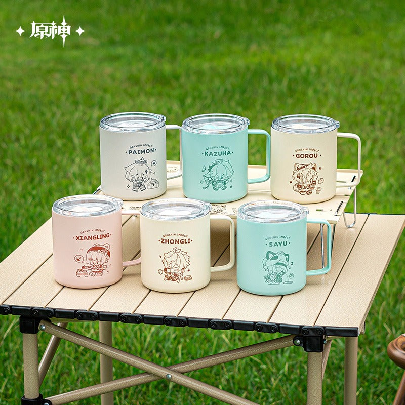 Genshin Impact Camping Series Stainless Steel Cup With Coaster