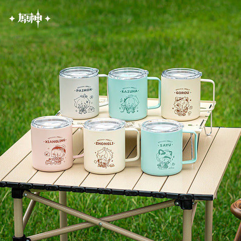Genshin Impact Camping Series Stainless Steel Cup With Coaster