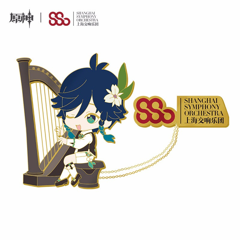 Genshin Impact Symphony Into a Dream Venti Metal Badge
