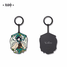 Load image into Gallery viewer, Genshin Impact Earthly Dialogue Series Metal Keychain
