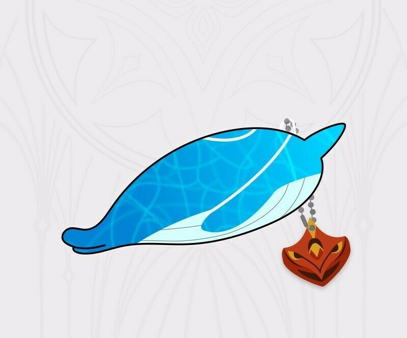 Genshin Impact Tartaglia Childe Monoceros Caeli Whale Keychain